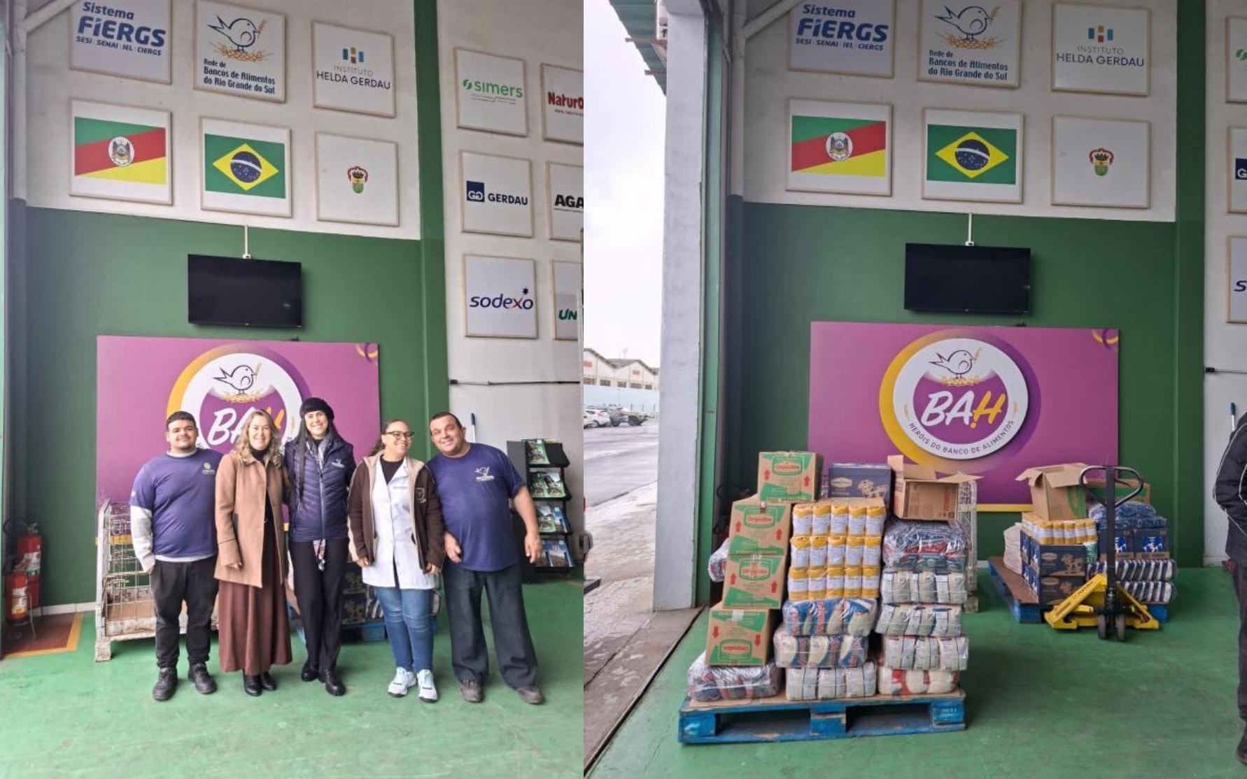 Banco de Alimentos, faz doação de alimentos para a PACTOPOA.